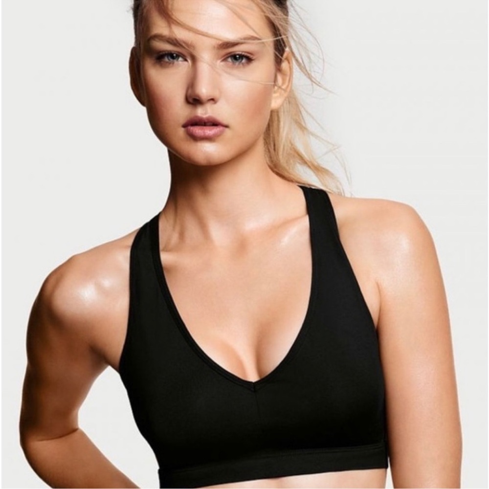 Victoria’s Secret Caged Racerback Sports Bra Black XS